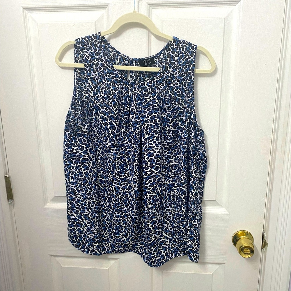 JNY Blue Leopard Tank Top